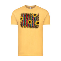 Vintage Mustard sunflowers serape leopard Vintage Tee - RanaPortraitStore