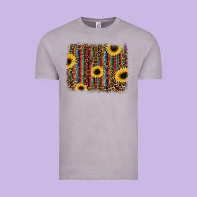 Sunflowers Serape Leopard Vintage Tee Designed By Ranaportraitstore