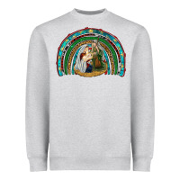 Heather Grey holy family rainbow Heavyweight Sweatshirt - RanaPortraitStore