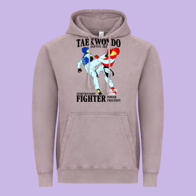 Taekwondo Sport Art Vintage Hoodie Designed By Artisfamous