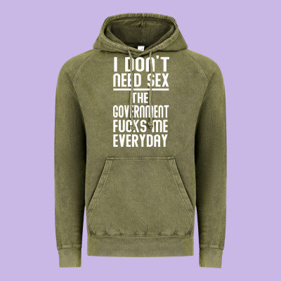 The Government Fucks Me Everyday Vintage Hoodie Designed By Artisfamous