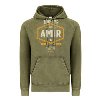 Amir Personalized Name Birthday Gift Vintage Hoodie | Teevron