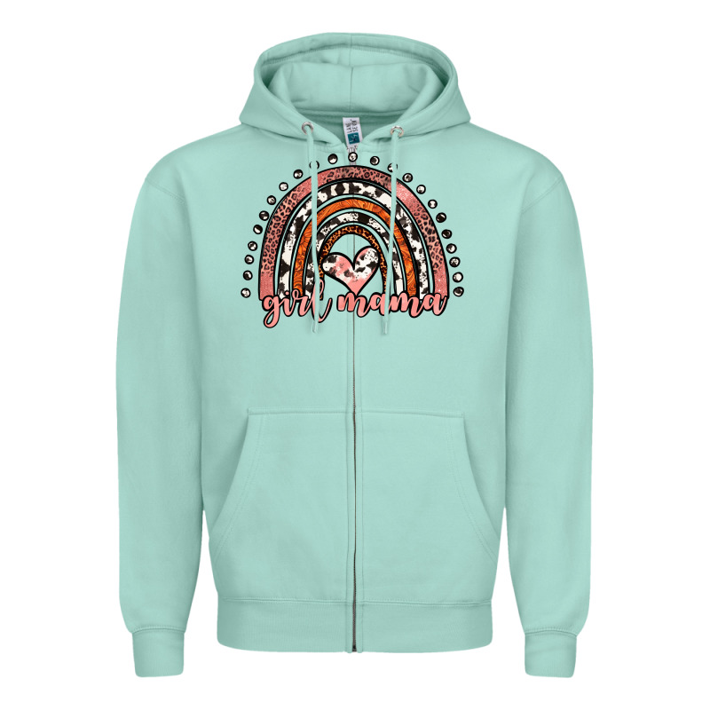 Girl Mama Western Leopard Rainbow Zipper Hoodie by JahusDesignShop | Teevron