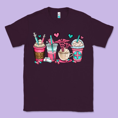 Nurse Coffee Cups Classic Tee Designed By Oliviacreatesart
