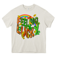 Cream St. Patrick's Day Feeling lucky Heavy Core Tee - CowGirlArtShop
