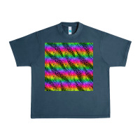 Midnight Navy neon rainbow leopard zebra seamless pattern Urban Heavy Tee - BundleAndBundleShop