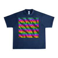 Navy neon rainbow leopard zebra seamless pattern Urban Heavy Tee - BundleAndBundleShop