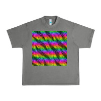Tornado neon rainbow leopard zebra seamless pattern Urban Heavy Tee - BundleAndBundleShop