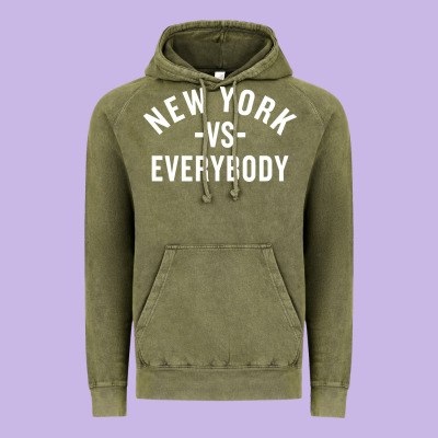 New York Vs Everybody Vintage Hoodie Designed By Artisfamous