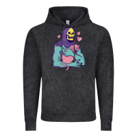 Vintage Black skeletor's hug cat Vintage Hoodie - artisFamous