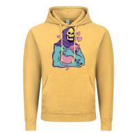Vintage Mustard skeletor's hug cat Vintage Hoodie - artisFamous