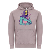Vintage Zinc skeletor's hug cat Vintage Hoodie - artisFamous