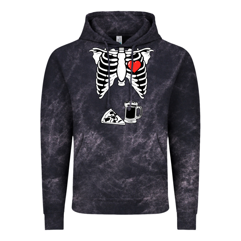 Dad Skeleton Halloween Beer Pizza Vintage Hoodie by artisFamous | Teevron