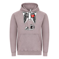 Vintage Zinc dad skeleton halloween beer pizza Vintage Hoodie - artisFamous