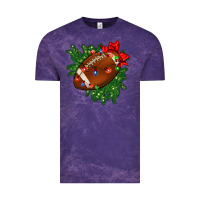 Cloud Purple american football christmas with lights and ribbon Vintage Tee - FaDigitalArtStudio