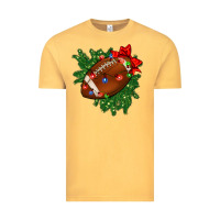 Vintage Mustard american football christmas with lights and ribbon Vintage Tee - FaDigitalArtStudio