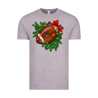 Vintage Zinc american football christmas with lights and ribbon Vintage Tee - FaDigitalArtStudio
