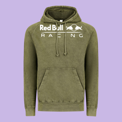 Red Racing Vintage Hoodie Designed By Artisfamous