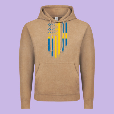 Sweden Swedish Roots American Flag | Canadian Roots Vintage Hoodie Designed By Artisfamous