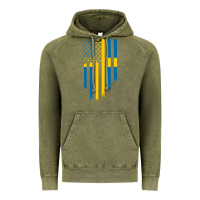 Vintage Olive Sweden Swedish Roots American Flag | Canadian Roots Vintage Hoodie - artisFamous