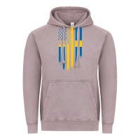 Vintage Zinc Sweden Swedish Roots American Flag | Canadian Roots Vintage Hoodie - artisFamous