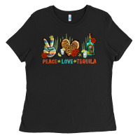 Black Peace Love Tequila Ladies Tee - BundleAndBundleShop