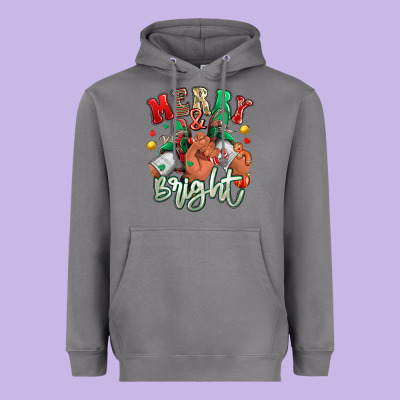 Merry And Bright Black Man Sneakers Heavyweight Hoodie Designed By Ranaportraitstore