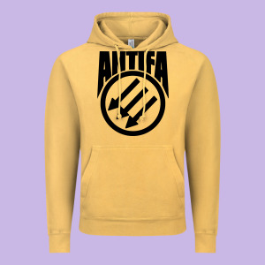 Anti Blue Check Action Vintage Hoodie Designed By Artisfamous