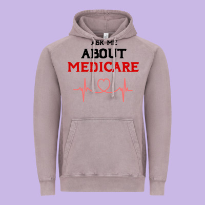 Ask Me About Medicare Vintage Hoodie Designed By Artisfamous
