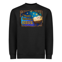 Black happy birthday jesus Heavyweight Sweatshirt - RanaPortraitStore