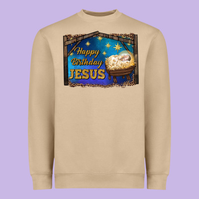 Happy Birthday Jesus Heavyweight Sweatshirt Designed By Ranaportraitstore