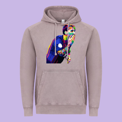 Lionel Messi Vintage Hoodie Designed By Artisfamous