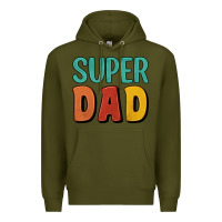 Army Green super dad Premium Hoodie - Artiststas