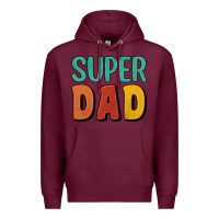 Burgundy super dad Premium Hoodie - Artiststas