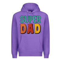Purple super dad Premium Hoodie - Artiststas