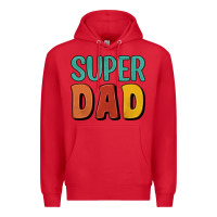 Red super dad Premium Hoodie - Artiststas