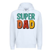 White super dad Premium Hoodie - Artiststas