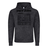 Vintage Black paper plates nutrition facts funny thanksgiving christmas Vintage Hoodie - artisFamous