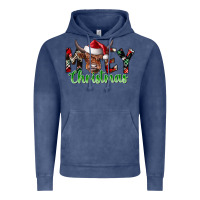 Vintage Denim moey Christmas Vintage Hoodie - CowhideDigitalArt