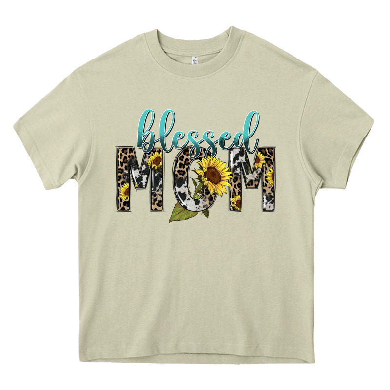 Blessed Mom Sunflower Mother's Day Heavy Core Tee by HowdyJamesFarm | Teevron