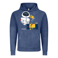 Wall E Eve Christmas Light Wrap Graphic T Shirt Vintage Hoodie | Teevron