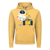 Vintage Mustard wall e eve christmas light wrap graphic t shirt Vintage Hoodie - artisFamous