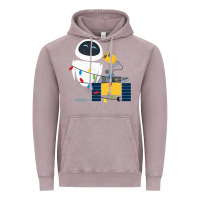 Vintage Zinc wall e eve christmas light wrap graphic t shirt Vintage Hoodie - artisFamous