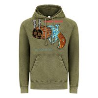 Vintage Olive Double Barrel Vintage Hoodie - artisFamous