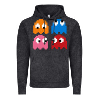 Vintage Black pacman ghosts cool retro 80s Vintage Hoodie - artisFamous