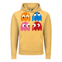 Vintage Mustard pacman ghosts cool retro 80s Vintage Hoodie - artisFamous