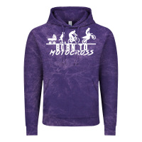 Cloud Purple motocross motocicleta evolución offroad Vintage Hoodie - artisFamous
