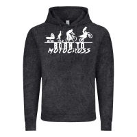 Vintage Black motocross motocicleta evolución offroad Vintage Hoodie - artisFamous