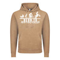 Vintage Coffee motocross motocicleta evolución offroad Vintage Hoodie - artisFamous