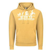 Vintage Mustard motocross motocicleta evolución offroad Vintage Hoodie - artisFamous
